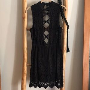 Black Crochet Dress